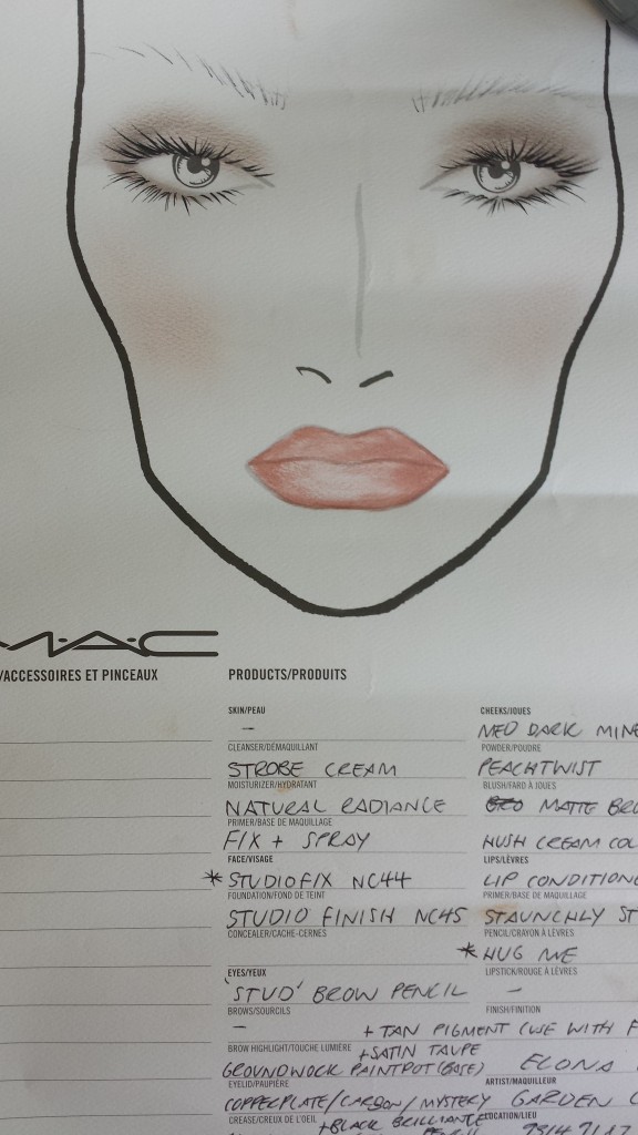 MAC face chart
